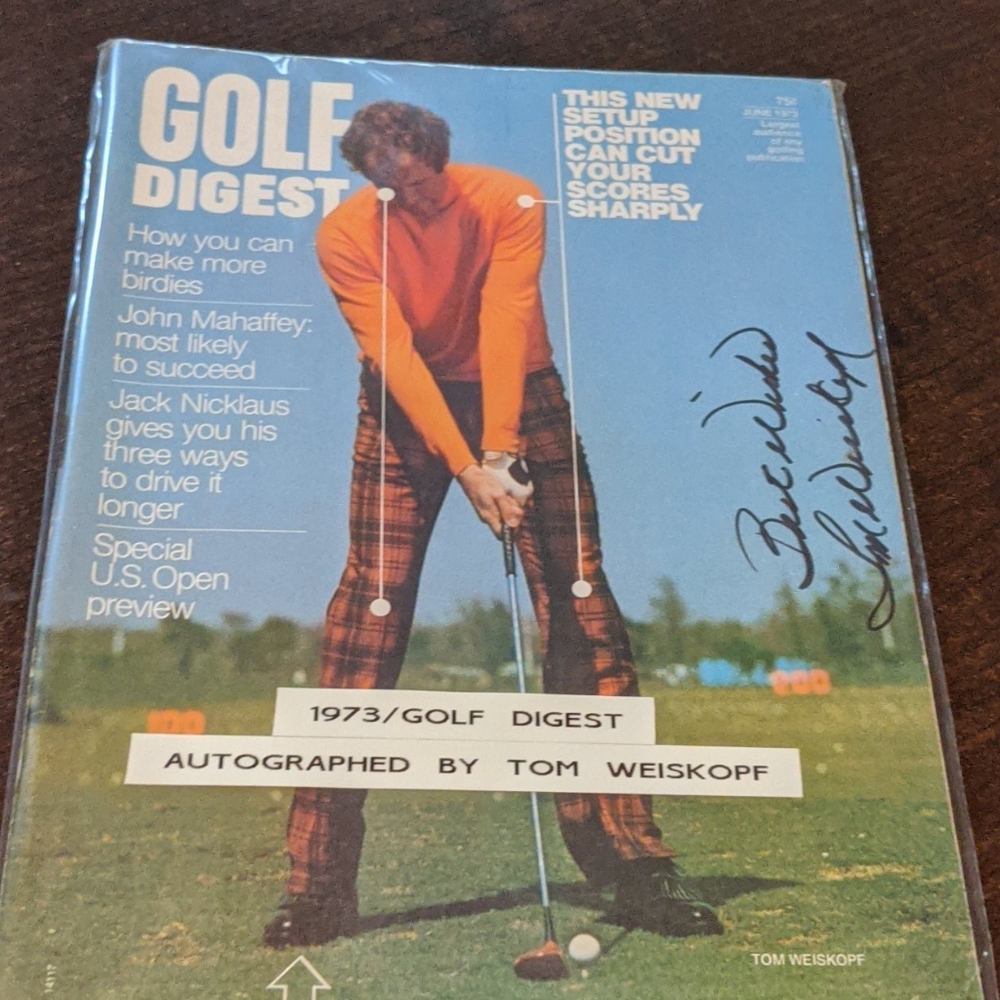Tom Weiskoff signed Golf Digest(1973)